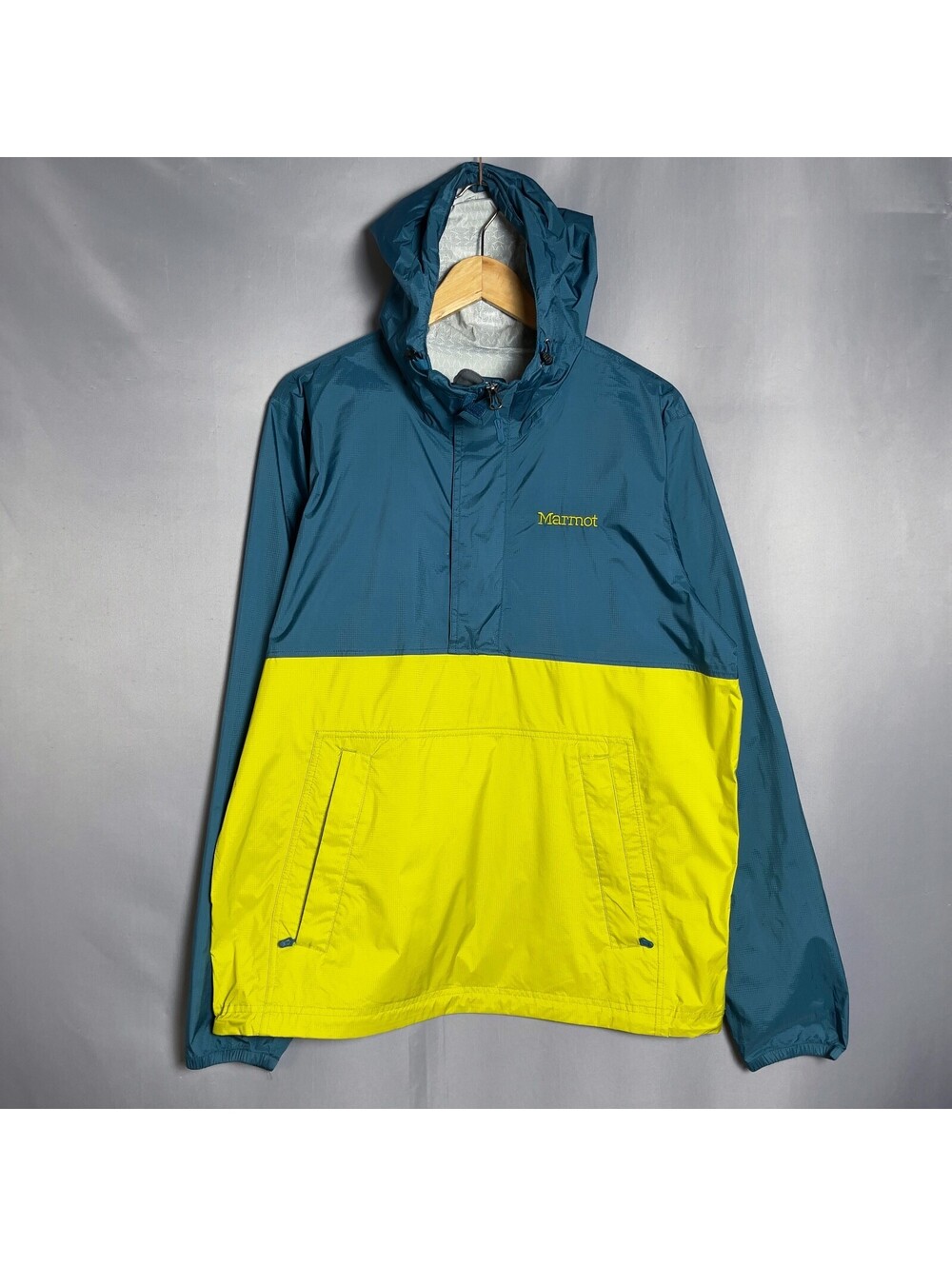 Marmot Men's M Anorak Green Yellow d Rain Jacket Men’s Large